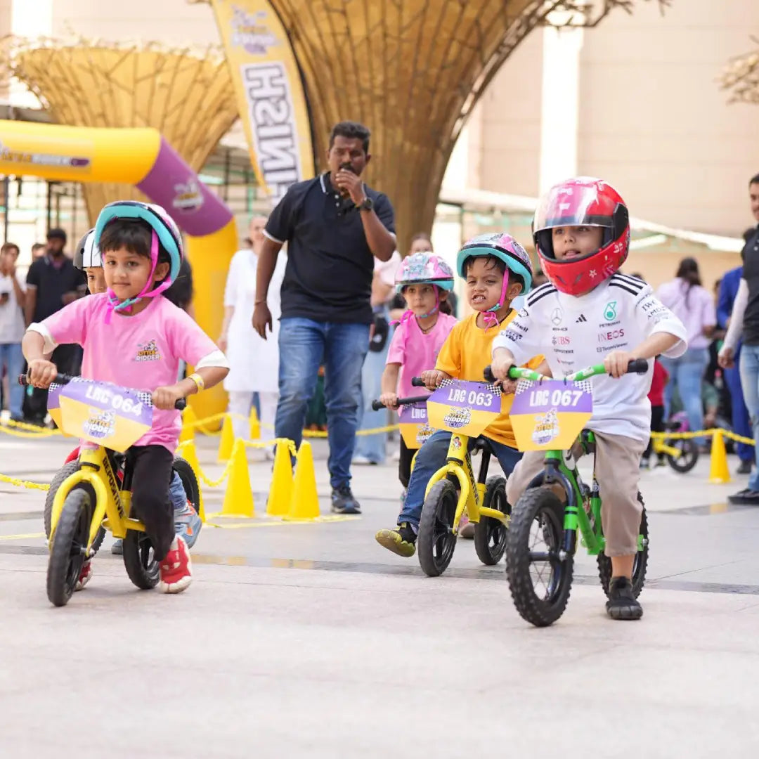Little Ridder Cup children racing on a push bike track